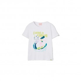 Тениска Boboli 413086 short sleeve T-shirt - White (White) тениска,мъжки,тениски,дамски,тениски,boboli,413086,short,sleeve,t,shirt,white,(white)