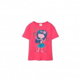 тениска,мъжки,тениски,дамски,тениски,boboli,493028,short,sleeve,t,shirt,pink,(magenta)