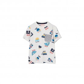 тениска,мъжки,тениски,дамски,тениски,boboli,503132,short,sleeve,t,shirt,white,(nautical,print,on,white,background)
