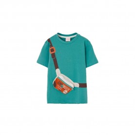 тениска,мъжки,тениски,дамски,тениски,boboli,533045,short,sleeve,t,shirt,green,blue,(laurel)