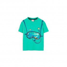 тениска,мъжки,тениски,дамски,тениски,boboli,543024,short,sleeve,t,shirt,green,blue,(jade)