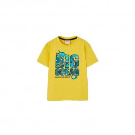 Тениска Boboli 543068 short sleeve T-shirt - Yellow (Pomelo) тениска,мъжки,тениски,дамски,тениски,boboli,543068,short,sleeve,t,shirt,yellow,(pomelo)