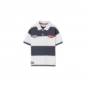 Boboli 603054 short sleeve polo - White (Bicolor List) дамски,блузи,с,яка,мъжки,блузи,с,яка,boboli,603054,short,sleeve,polo,white,(bicolor,list)