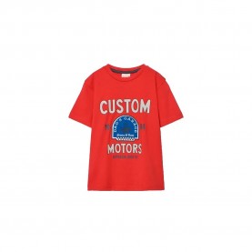 тениска,мъжки,тениски,дамски,тениски,boboli,603098,short,sleeve,t,shirt,red,(garnet)