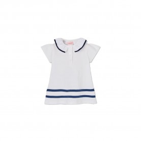 Рокля Boboli 703044 short sleeve dress - White (White) рокля,дамски,поли,и,рокли,boboli,703044,short,sleeve,dress,white,(white)