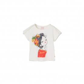 Тениска Boboli 763006 short sleeve T-shirt - White (Chemical White) тениска,мъжки,тениски,дамски,тениски,boboli,763006,short,sleeve,t,shirt,white,(chemical,white)