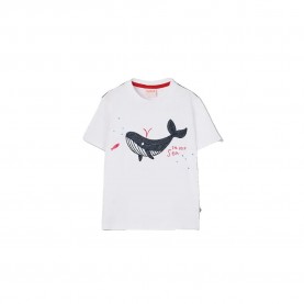 Тениска Boboli 823003 short sleeve T-shirt - White (White) тениска,мъжки,тениски,дамски,тениски,boboli,823003,short,sleeve,t,shirt,white,(white)