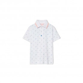 Boboli 833026 short sleeve polo - White (Palm Tree Print) дамски,блузи,с,яка,мъжки,блузи,с,яка,boboli,833026,short,sleeve,polo,white,(palm,tree,print)