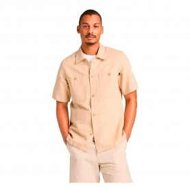 риза,с,къс,ръкав,дамски,ризи,мъжки,ризи,timberland,cotton,linen,short,sleeve,shirt,beige,(safari)