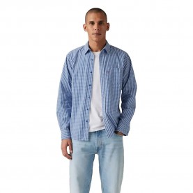 Риза с дълъг ръкав Levi´s ® Sunset long sleeve shirt - Blue (Graveolens Plaid Estate Blue) риза,с,дълъг,ръкав,дамски,ризи,мъжки,ризи,levi´s,®,sunset,long,sleeve,shirt,blue,(graveolens,plaid,estate,blue)