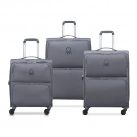 Delsey UCB Soft Slim S/M/L 137L trolley bag - Grey (Steel Grey) куфари,delsey,ucb,soft,slim,s,m,l,137l,trolley,bag,grey,(steel,grey)