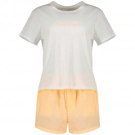 Тениска Calvin klein LV00QS7655 short sleeve T-shirt - White (Classic White Top W / Peach Bliss Sh) тениска,мъжки,тениски,дамски,тениски,calvin,klein,lv00qs7655,short,sleeve,t,shirt,white,(classic,white,top,w,peach,bliss,sh)
