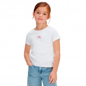 бебешка,тениска,мъжки,тениски,дамски,тениски,calvin,klein,jeans,monologo,rib,baby,short,sleeve,t,shirt,white,(bright,white)