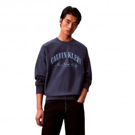 блуза,мъжки,пуловери,дамски,пуловери,calvin,klein,jeans,premium,terry,sweater,blue,(dark,denim)