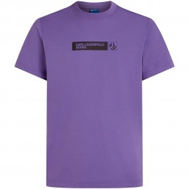 Тениска Karl lagerfeld jeans A1M17112 Slim Graphic short sleeve T-shirt - Purple (Veronica) тениска,мъжки,тениски,дамски,тениски,karl,lagerfeld,jeans,a1m17112,slim,graphic,short,sleeve,t,shirt,purple,(veronica)