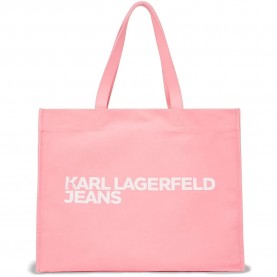 Пазарска чанта Karl lagerfeld jeans A1W50002 EW Logo Shopper Bag - Pink (Fairytale) пазарска,чанта,всички,чанти,karl,lagerfeld,jeans,a1w50002,ew,logo,shopper,bag,pink,(fairytale)