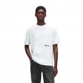 Тениска Karl lagerfeld jeans B2M17063 short sleeve T-shirt - White (White) тениска,мъжки,тениски,дамски,тениски,karl,lagerfeld,jeans,b2m17063,short,sleeve,t,shirt,white,(white)