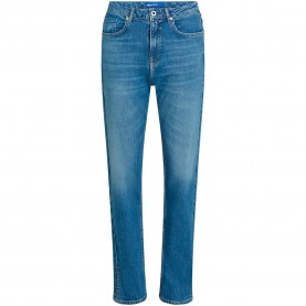 Дънки Karl lagerfeld jeans B2W10085 Straight Fit high waist jeans - Blue (Washed Mid Blue) дънки,мъжки,панталони,дамски,панталони,karl,lagerfeld,jeans,b2w10085,straight,fit,high,waist,jeans,blue,(washed,mid,blue)