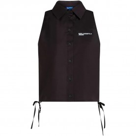Дънки Karl lagerfeld jeans B2W11020 Sleeveless Shirt - Black (Black) дънки,дамски,ризи,мъжки,ризи,karl,lagerfeld,jeans,b2w11020,sleeveless,shirt,black,(black)