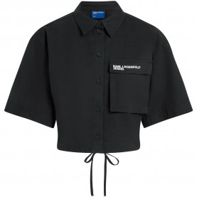 Риза с къс ръкав Karl lagerfeld jeans B2W11021 short sleeve shirt - Black (Black) риза,с,къс,ръкав,дамски,ризи,мъжки,ризи,karl,lagerfeld,jeans,b2w11021,short,sleeve,shirt,black,(black)