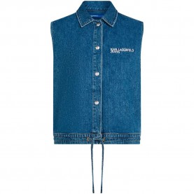 Елек Karl lagerfeld jeans B2W11024 waistcoat - Blue (Dark Blue Stone) елек,дамски,сака,karl,lagerfeld,jeans,b2w11024,waistcoat,blue,(dark,blue,stone)