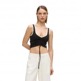 Дънки Karl lagerfeld jeans B2W17051 Sleeveless Top - Black (Black) дънки,дамски,топове,karl,lagerfeld,jeans,b2w17051,sleeveless,top,black,(black)