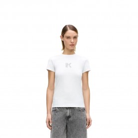 Тениска Karl lagerfeld jeans B2W17064 short sleeve T-shirt - White (White) тениска,мъжки,тениски,дамски,тениски,karl,lagerfeld,jeans,b2w17064,short,sleeve,t,shirt,white,(white)