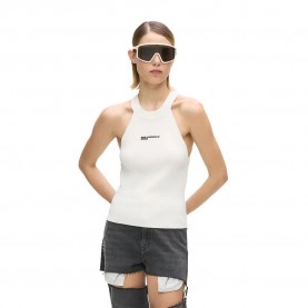 Дънки Karl lagerfeld jeans B2W18022 Sleeveless Top - White (White) дънки,дамски,топове,karl,lagerfeld,jeans,b2w18022,sleeveless,top,white,(white)