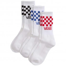 Чорапи Vans Classic Check crew socks 3 units - White (White) чорапи,мъжки,чорапи,дамски,чорапи,vans,classic,check,crew,socks,3,units,white,(white)