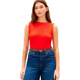 тениска,мъжки,тениски,дамски,тениски,tommy,hilfiger,5x2,rib,boat,slim,fit,sleeveless,t,shirt,orange,(fireworks)