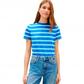 Тениска Tommy hilfiger Script Regular Fit short sleeve T-shirt - Blue (Preppy Stripe Blue Orbit / Frigid) тениска,мъжки,тениски,дамски,тениски,tommy,hilfiger,script,regular,fit,short,sleeve,t,shirt,blue,(preppy,stripe,blue,orbit,frigid)