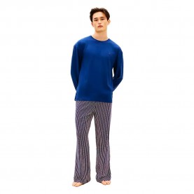 Пижама Tommy hilfiger UM0UM03602 long sleeve pyjama - Blue (Preppy Navy / Rwb Stripe) пижама,мъжки,пижами,tommy,hilfiger,um0um03602,long,sleeve,pyjama,blue,(preppy,navy,rwb,stripe)