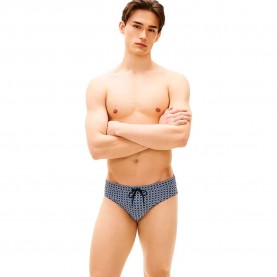 бански,гащета,мъжки,бански,костюми,tommy,hilfiger,um0um03741,swimming,brief,blue,(mini,h,geo,aegean,sea)