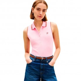 Tommy hilfiger WW0WW49561 short sleeve polo - Pink (Classic Pink) дамски,блузи,с,яка,мъжки,блузи,с,яка,tommy,hilfiger,ww0ww49561,short,sleeve,polo,pink,(classic,pink)