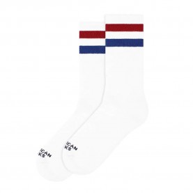 Чорапи American socks Eddy crew socks - White (White 03) чорапи,мъжки,чорапи,дамски,чорапи,american,socks,eddy,crew,socks,white,(white,03)