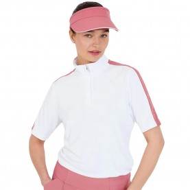 Тениска Abacus golf Aloha UV Halfsleeve Woman Short Sleeve T-Shirt - White (White / Rose) тениска,мъжки,тениски,дамски,тениски,abacus,golf,aloha,uv,halfsleeve,woman,short,sleeve,t,shirt,white,(white,rose)