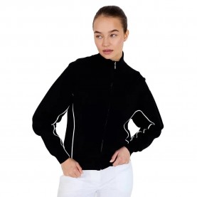 Жилетка Abacus golf Niblick Full Zip cardigan - Black (Black) жилетка,мъжки,пуловери,дамски,пуловери,abacus,golf,niblick,full,zip,cardigan,black,(black)
