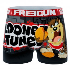 Боксерки Freegun Looney Tunes Taz boxers - Black (Black / Red) боксерки,мъжко,бельо,freegun,looney,tunes,taz,boxers,black,(black,red)