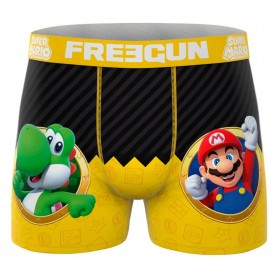 боксерки,мъжко,бельо,freegun,super,mario,bros,y,yoshi,boxers,multicolor,(yellow,black)
