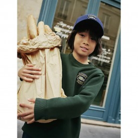 детска,блуза,детски,блузи,lacoste,kids,chenille,patch,crew,sweatshirt,green,(sinople)