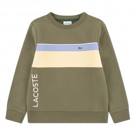 Детска блуза Lacoste kids Colorblock Crew sweatshirt - Green (Olive) детска,блуза,детски,блузи,lacoste,kids,colorblock,crew,sweatshirt,green,(olive)
