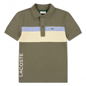Lacoste kids Colorblock short sleeve polo - Green (Olive) детски,блузи,с,яка,lacoste,kids,colorblock,short,sleeve,polo,green,(olive)