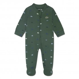 Детски гащеризон Lacoste kids Footed Croco Print jumpsuit - Green (Green) детски,гащеризон,детски,облекла,за,момчета,lacoste,kids,footed,croco,print,jumpsuit,green,(green)