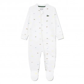 Детски гащеризон Lacoste kids Footed Croco Print jumpsuit - White (White) детски,гащеризон,детски,облекла,за,момчета,lacoste,kids,footed,croco,print,jumpsuit,white,(white)