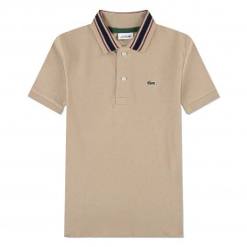 Lacoste kids Petit Pique Fancy short sleeve polo - Beige (Viennois) детски,блузи,с,яка,lacoste,kids,petit,pique,fancy,short,sleeve,polo,beige,(viennois)