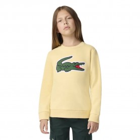 детска,поларена,блуза,детски,блузи,lacoste,kids,pique,applique,fleece,crew,sweatshirt,yellow,(sesame)