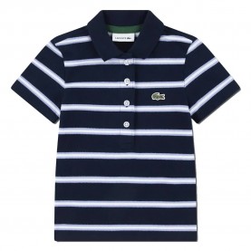 Lacoste kids Striped short sleeve polo - Blue (Navy) детски,блузи,с,яка,lacoste,kids,striped,short,sleeve,polo,blue,(navy)