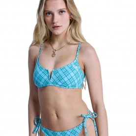 Roxy Essentials PT Strappy Bralette bikini top - Blue (Katydid As If Plaid) дамски,бански,костюми,roxy,essentials,pt,strappy,bralette,bikini,top,blue,(katydid,as,if,plaid)