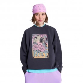 блуза,дамски,блузи,roxy,lineup,terry,sweatshirt,grey,(anthracite)