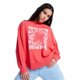 блуза,дамски,блузи,roxy,lineup,terry,sweatshirt,orange,(hibiscus)